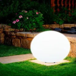 tectake Kogellamp Luminous Eye, LED, met afstandsbediening, Wit