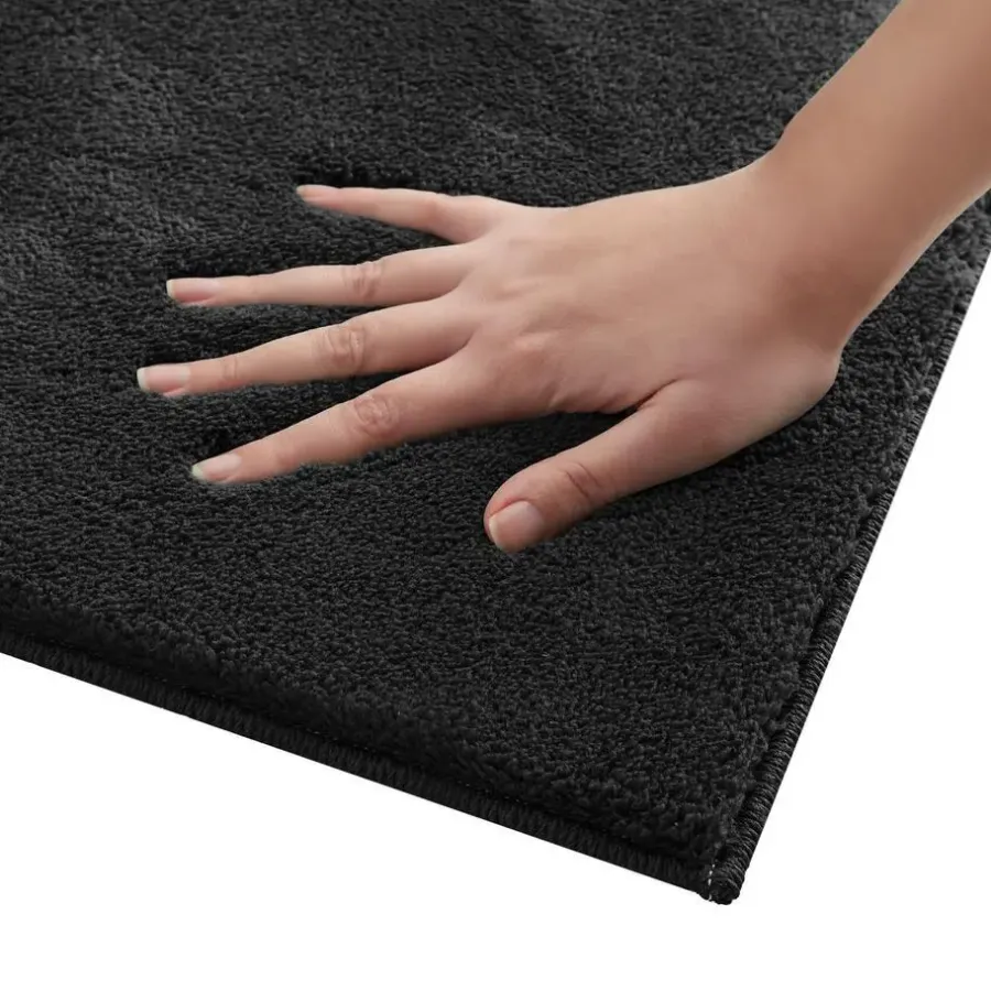 Vloerkleden-tectake ® Kortpolig vloerkleed Soft Zone 160 x 230 cm - Zwart