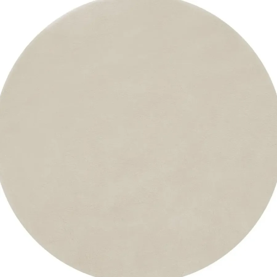 tectake ® Kortpolig vloerkleed Soft Zone Ø 120 cm - Beige