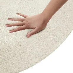 Ronde Vloerkleden-tectake ® Kortpolig vloerkleed Soft Zone Ø 120 cm - Crème
