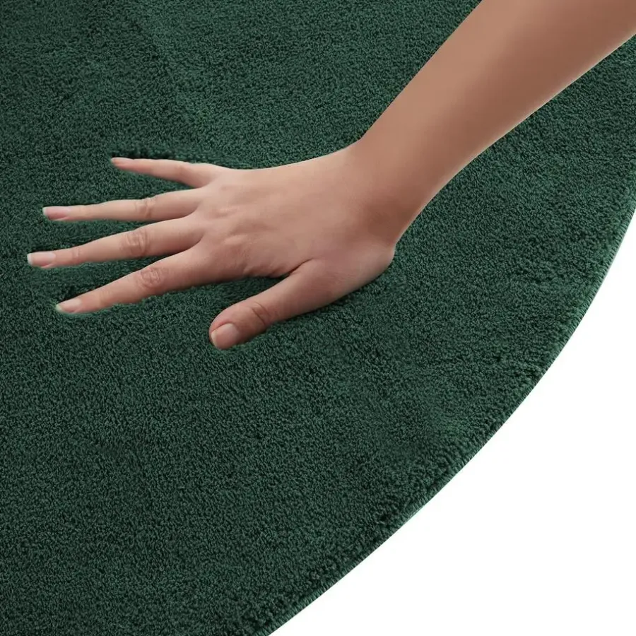 Vloerkleden|Ronde Vloerkleden-tectake ® Kortpolig vloerkleed Soft Zone Ø 120 cm - Groen