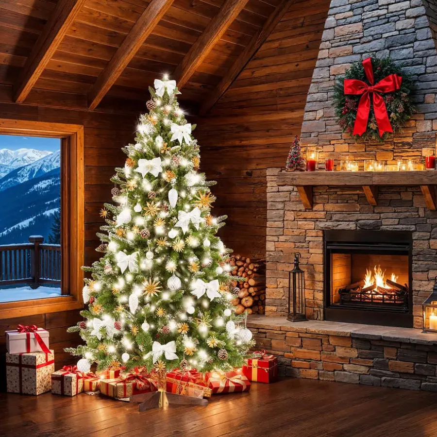 Kerstbomen-tectake Kunstkerstboom Blitzen, 180 cm, spuitgietnaalden, Groen