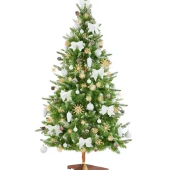 Kerstbomen-tectake Kunstkerstboom Blitzen, 180 cm, spuitgietnaalden, Groen
