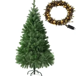 Kerstbomen-tectake Kunstkerstboom met spuitgegoten metalen standaard, Groen