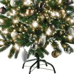 Kerstbomen-tectake Kunstkerstboom met spuitgegoten metalen standaard, Groen