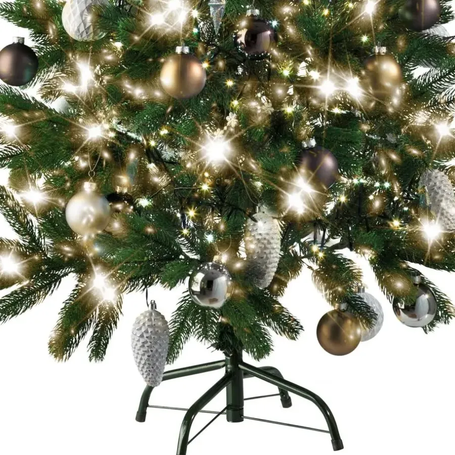 Kerstbomen-tectake Kunstkerstboom met spuitgegoten metalen standaard, Groen