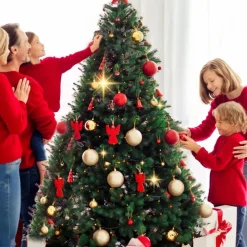 Kerstbomen-tectake Kunstkerstboom met spuitgegoten metalen standaard, Groen