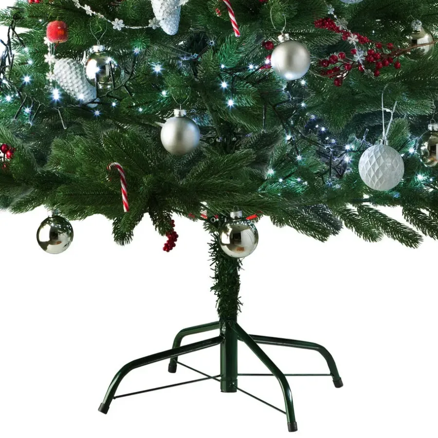 Kerstbomen-tectake Kunstkerstboom met spuitgegoten metalen standaard, Groen