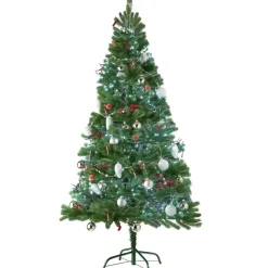 Kerstbomen-tectake Kunstkerstboom met spuitgegoten metalen standaard, Groen