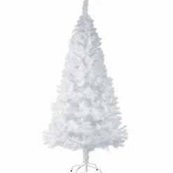 Kerstbomen-tectake Kunstkerstboom natuurgetrouw met metalen standaard wit, Wit