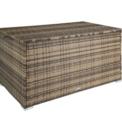 Kussenboxen-tectake Kussenbox Oslo met aluminium frame 145x82,5x79,5cm, Natuur
