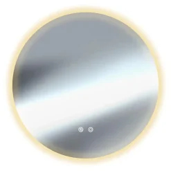 tectake LED-badkamerspiegel Aurora, dimbaar, met 3 lichtkleuren, Wit