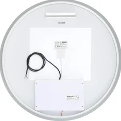 tectake LED-badkamerspiegel Aurora, dimbaar, met 3 lichtkleuren, Wit