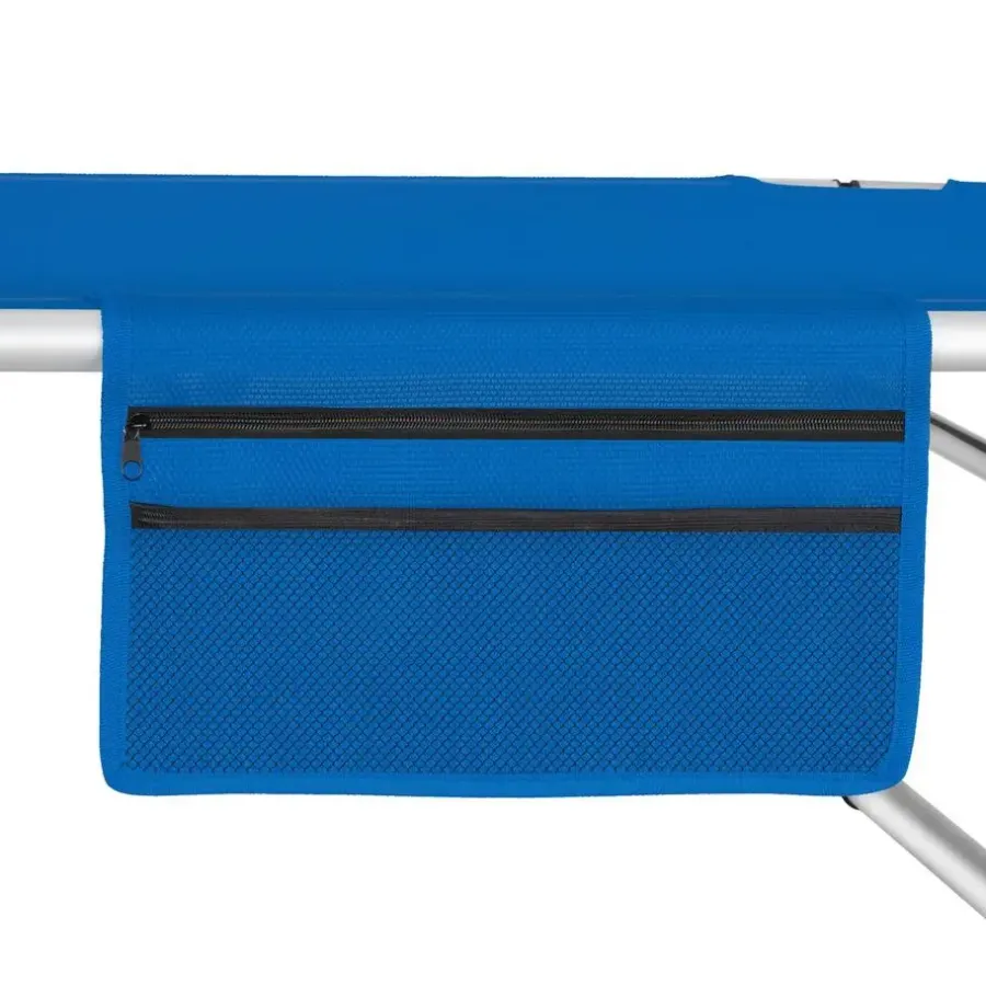 Ligbedden-tectake Ligbed Aurelie van aluminium, 6 niveaus, Blauw