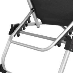 tectake Ligbed Aurelie van aluminium, 6 niveaus, Zwart
