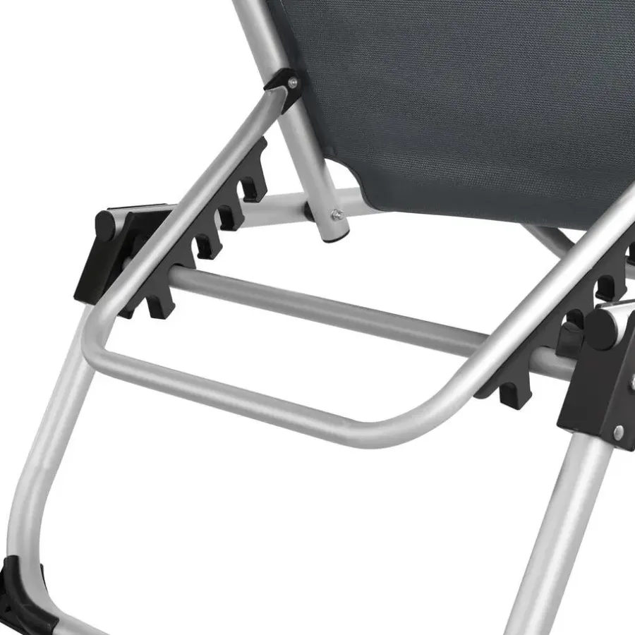 Ligbedden-tectake Ligbed Aurelie van aluminium, 6 niveaus, Grijs