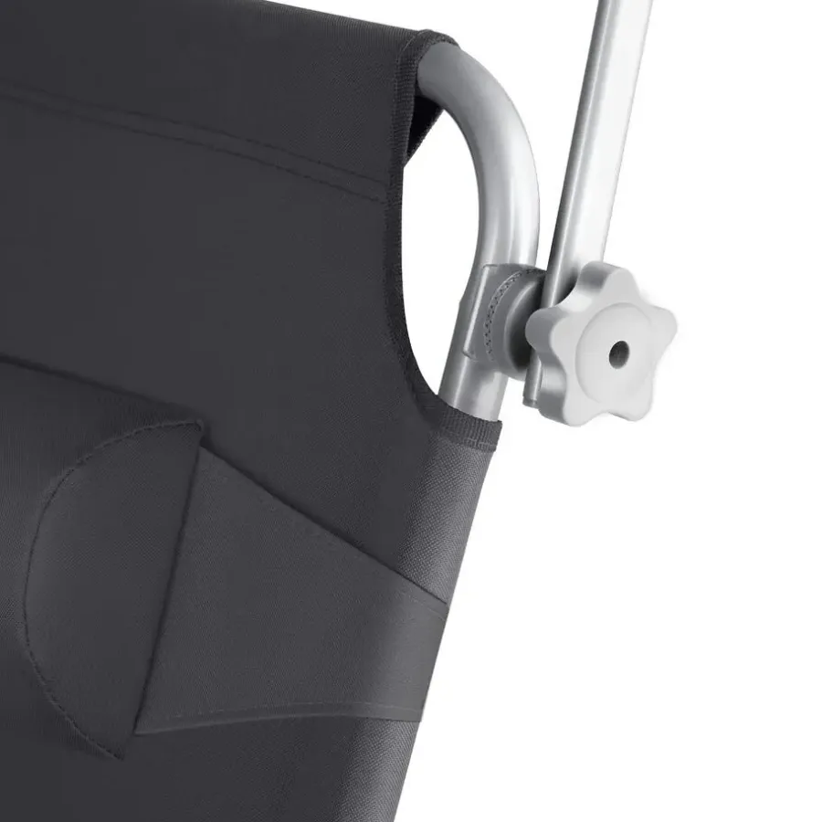 Ligbedden-tectake Ligbed Chloé 4-niveaus, hoofdkussen en tas, Zwart