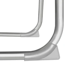 tectake Ligbed Chloé 4-niveaus, hoofdkussen en tas, Grijs