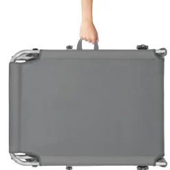 tectake Ligbed Chloé 4-niveaus, hoofdkussen en tas, Grijs
