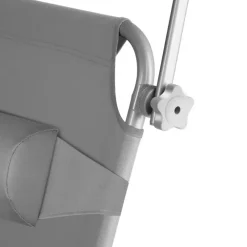 tectake Ligbed Chloé 4-niveaus, hoofdkussen en tas, Grijs