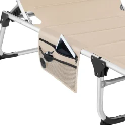 Ligbedden-tectake Ligbed Lorella gestoffeerd, inklapbaar, Beige
