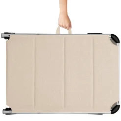 Ligbedden-tectake Ligbed Lorella gestoffeerd, inklapbaar, Beige
