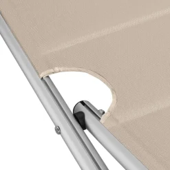 Ligbedden-tectake Ligbed Lorella gestoffeerd, inklapbaar, Beige
