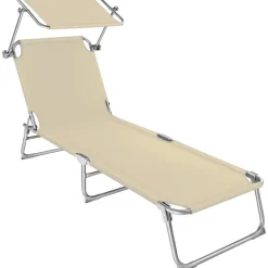 Ligbedden-tectake Ligbed met 4 standen, Beige