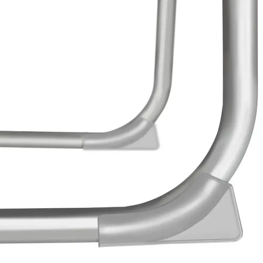 tectake Ligbed met 4 standen, Zwart