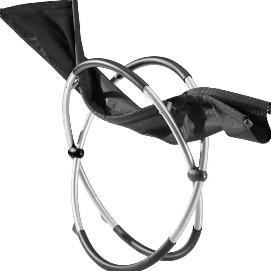 tectake Ligbed Paulina ergonomisch, opvouwbaar, 150 kg, Zwart