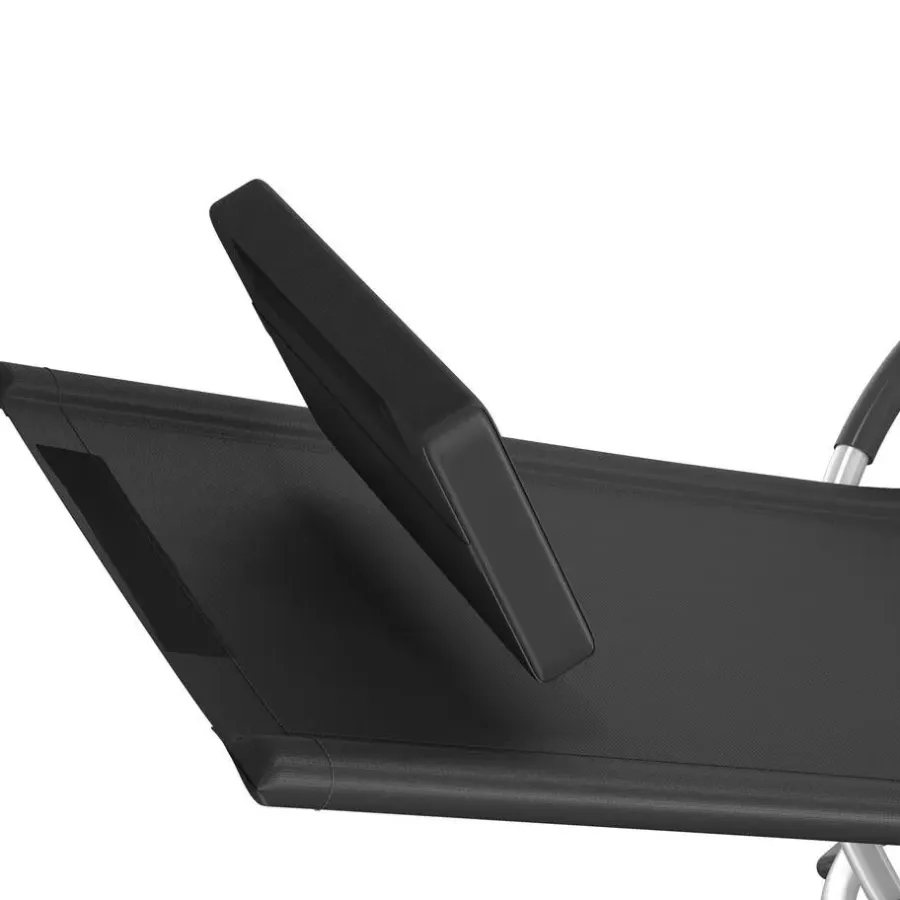 tectake Ligbed Paulina ergonomisch, opvouwbaar, 150 kg, Zwart