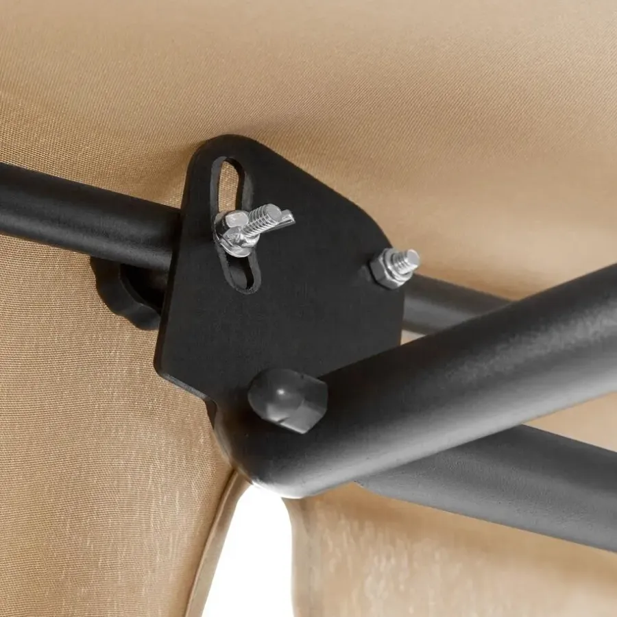 Ligbedden-tectake Ligbed voor 2 personen, Zwart/beige