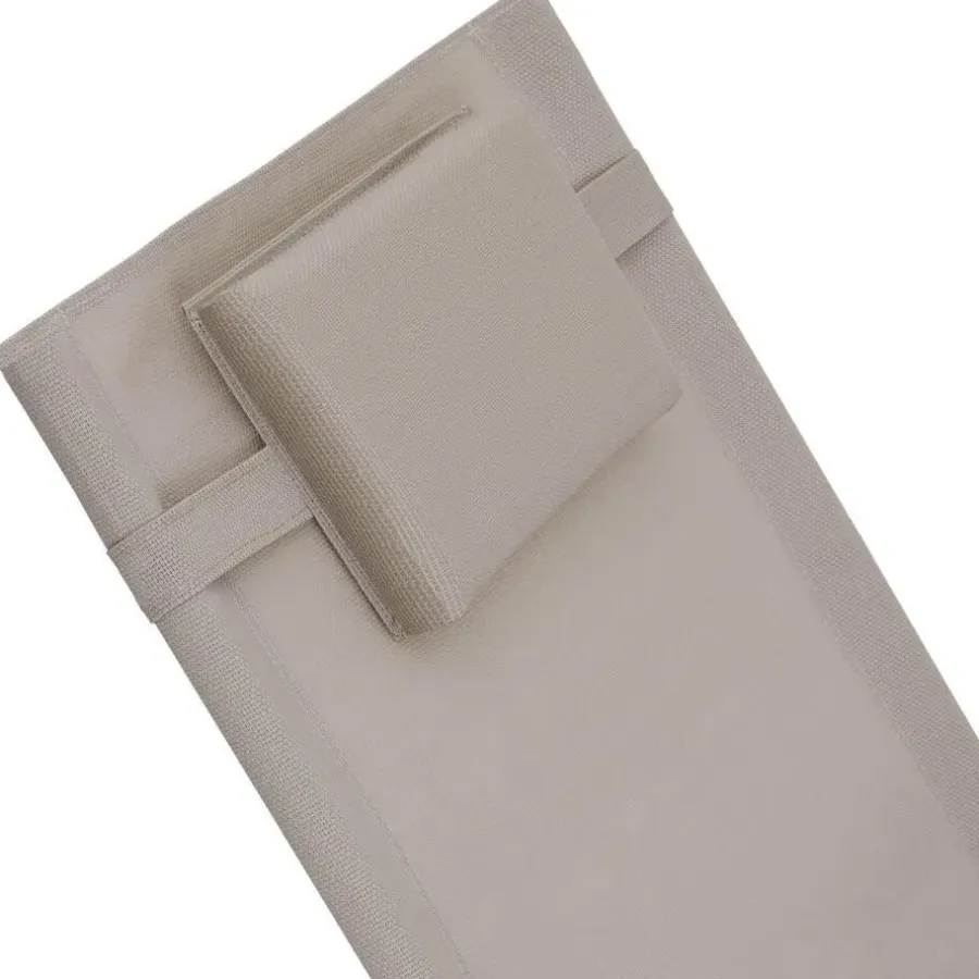 Ligbedden-tectake Ligstoel Taya, ergonomisch, schommelfunctie, Beige
