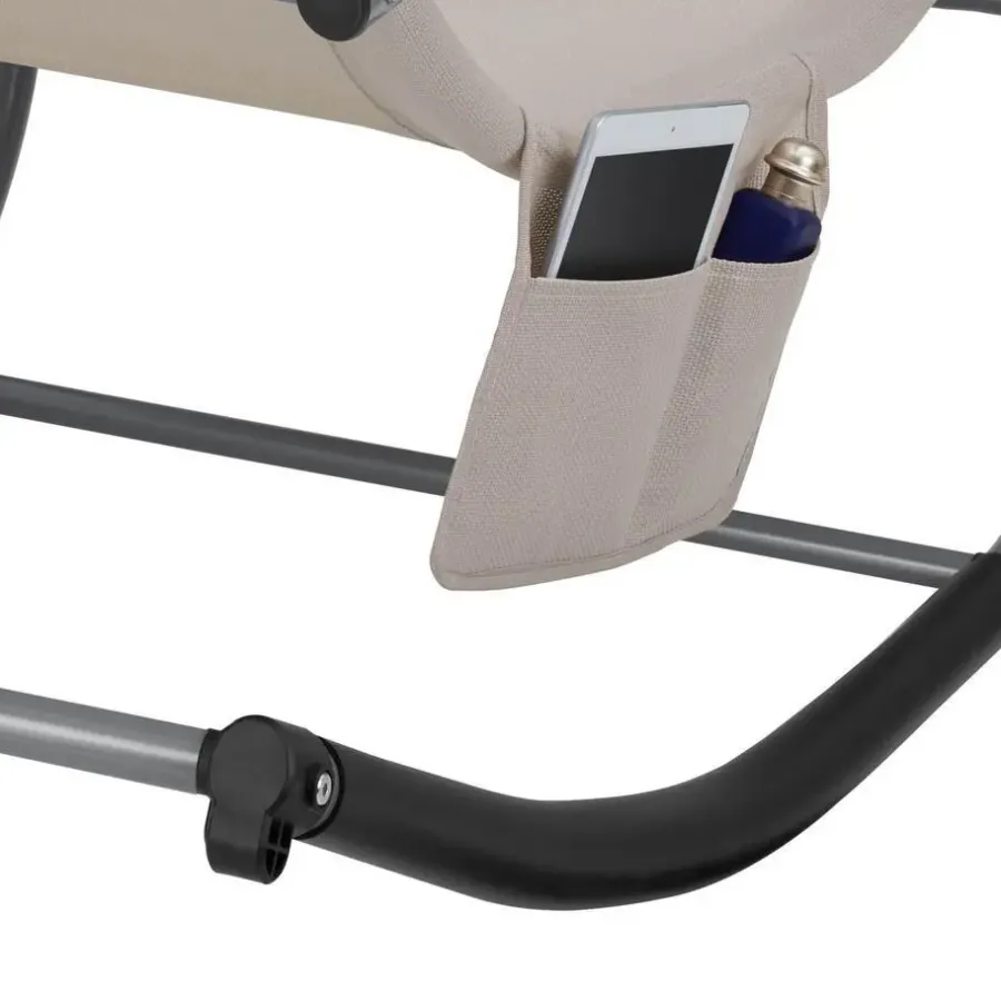 Ligbedden-tectake Ligstoel Taya, ergonomisch, schommelfunctie, Beige
