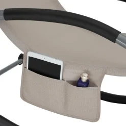 tectake Ligstoel Taya, ergonomisch, schommelfunctie, Beige