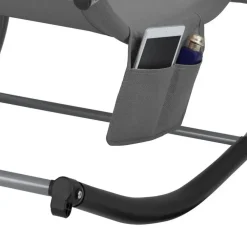 tectake Ligstoel Taya, ergonomisch, schommelfunctie, Grijs
