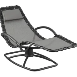 tectake Ligstoel Toulon, ergonomisch, schommelfunctie, Grijs