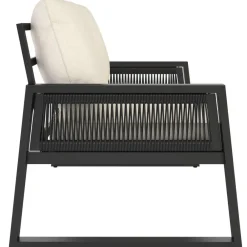 tectake Loungeset Captive in touwontwerp, Antraciet