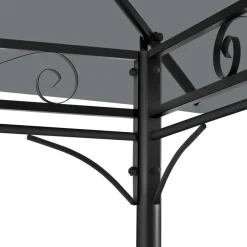 Terrasoverkappingen-tectake Luxe tuinpaviljoen Emine 4x3m met 6 zijdelen, Antraciet