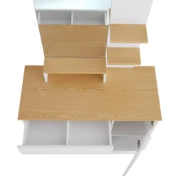 Kaptafels-tectake Makeup-tafel Zoe , Wit/beuken