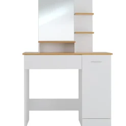 Kaptafels-tectake Makeup-tafel Zoe , Wit/beuken