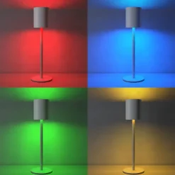 Tafellampen-tectake Moderne tafellamp Corly, LED, 7 lichtkleuren, dimbaar, Wit