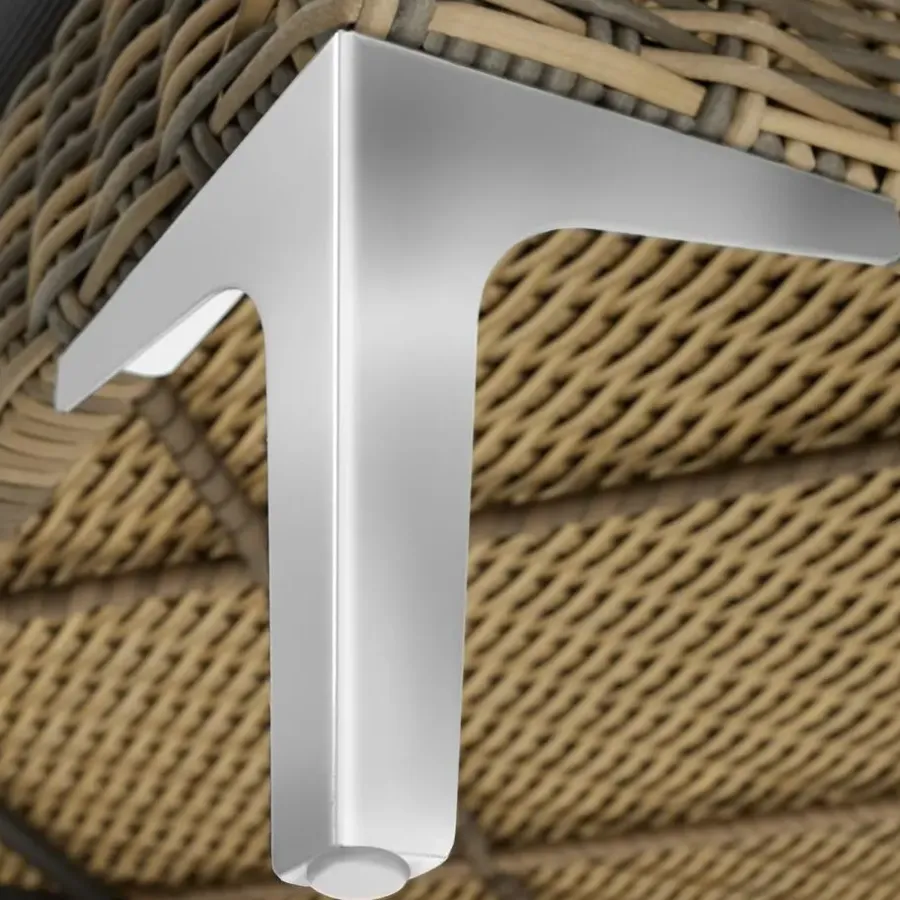 Loungeset Elementen-tectake Modulaire wickerset Villanova hoek rechts met aluminium frame