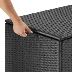 Kussenboxen-tectake Opbergbox Kuusamo met aluminium frame en wielen 297l, 117x54x64cm