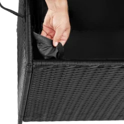 Kussenboxen-tectake Opbergbox Kuusamo met aluminium frame en wielen 297l, 117x54x64cm