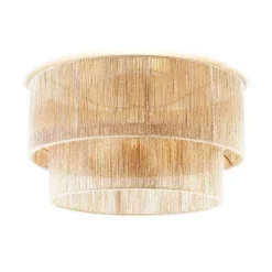 Hanglampen-tectake Plafondlamp Boho - Jute Hanglamp 40W voor Woonkamer/Slaapkamer