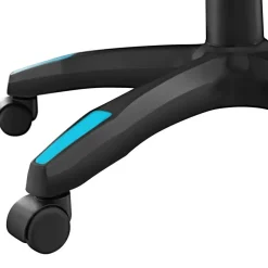 tectake Racing bureaustoel Comodo met voetsteun , Zwart/azuur