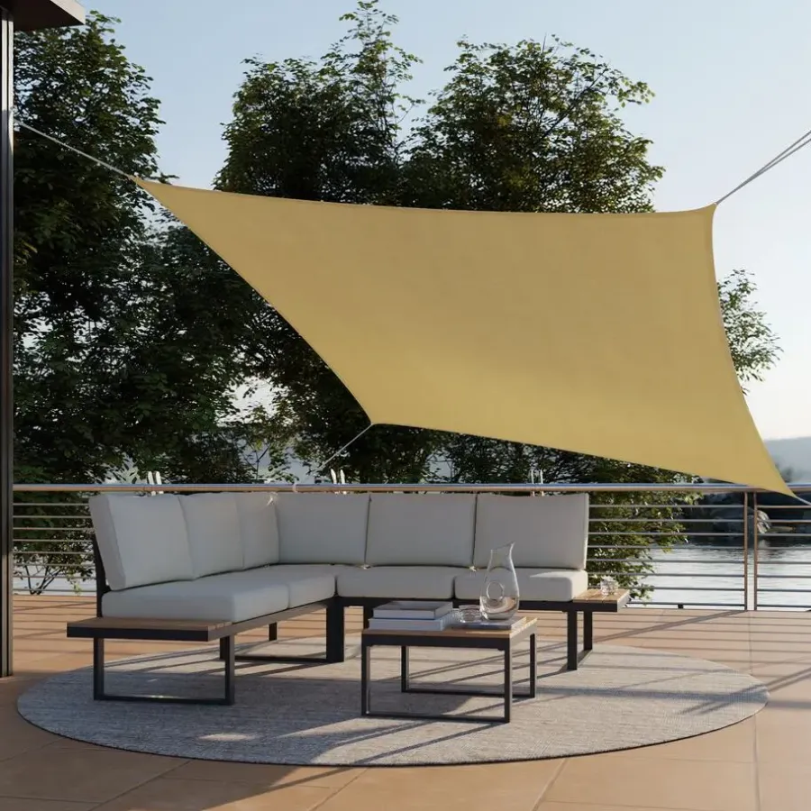 Schaduwdoeken-tectake Schaduwdoek Sunny, weerbestendig HDPE-materiaal met UV-bescherming
