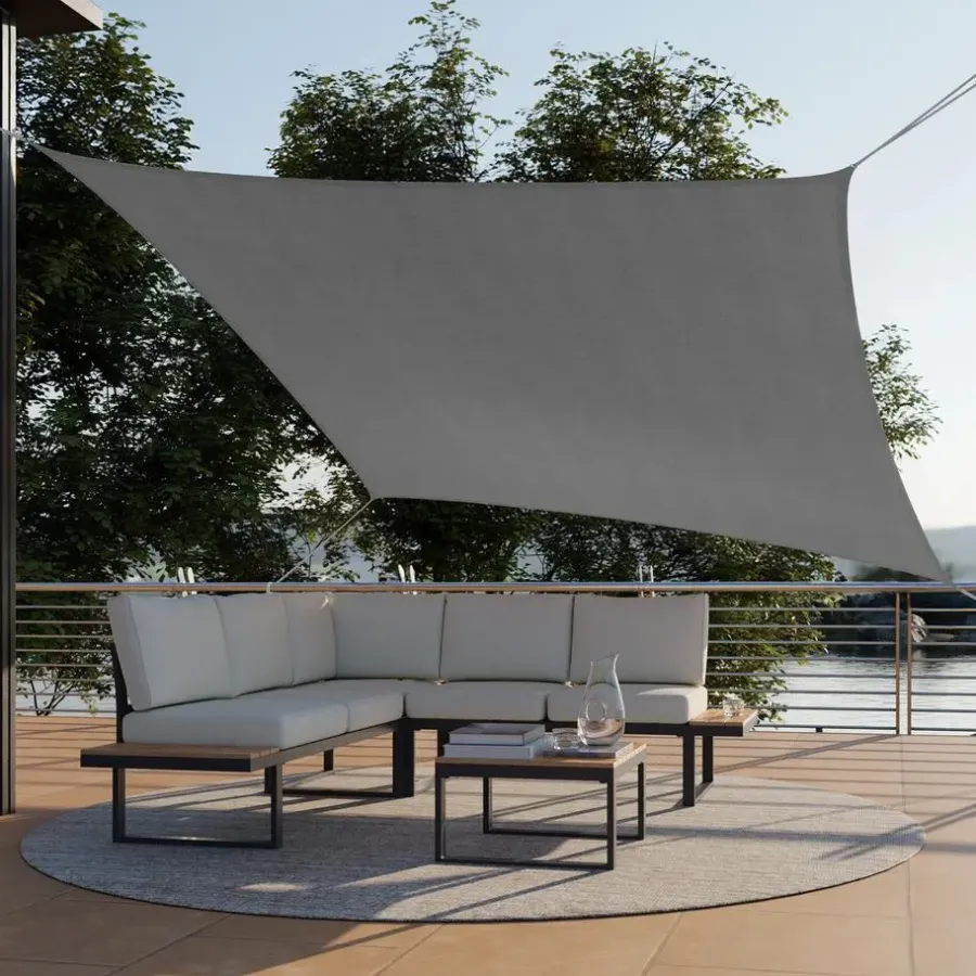 Schaduwdoeken-tectake Schaduwdoek Sunny, weerbestendig HDPE-materiaal met UV-bescherming