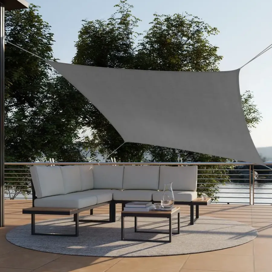 Schaduwdoeken-tectake Schaduwdoek Sunny, weerbestendig HDPE-materiaal met UV-bescherming